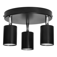 RINO vägg-taklampa, max effekt 3x50W, GU10, IP20, svart | HandlaSmidigt.se