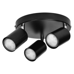 RINO vägg-taklampa, max effekt 3x50W, GU10, IP20, svart | HandlaSmidigt.se