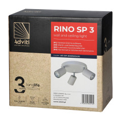 RINO vägg-takarmatur, max effekt 3x50W, GU10, IP20, vit | HandlaSmidigt.se