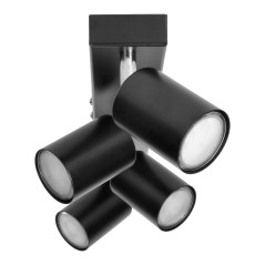 DOA vägg- och takarmatur, max effekt 4x50W, GU10, IP20, svart | HandlaSmidigt.se