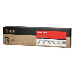 DOA vägg-takarmatur, max effekt 4x50W, GU10, IP20, vit | HandlaSmidigt.se