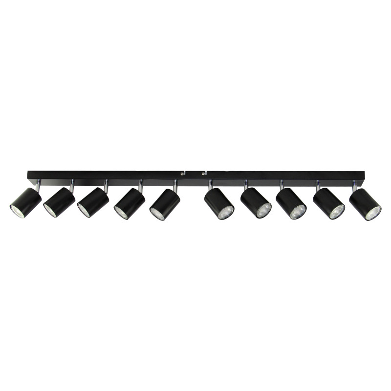 DOA vägg- och takarmatur, max effekt 10x50W, GU10, IP20, svart