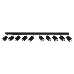 DOA vägg- och takarmatur, max effekt 10x50W, GU10, IP20, svart