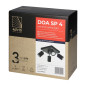 DOA SP4, vägg- och takarmatur, GU10 max. 4x50W, IP20, svart, fyrkantig