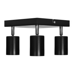 DOA SP4, vägg- och takarmatur, GU10 max. 4x50W, IP20, svart, fyrkantig | HandlaSmidigt.se