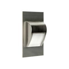 DRACO LED NY 1,5W, infälld trappbelysning, 12VDC, 30lm, 4000K, satin, innovativ monteringsmetod | HandlaSmidigt.se