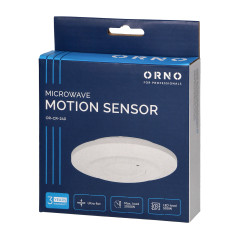 Mikrovågsrörelsesensor, 360 grader, IP20, 2000W, ultratunn - 2,5 cm