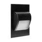 DRACO LED NY 1,5W, infälld trappbelysning, 12VDC, 30lm, 6000K, svart, innovativ monteringsmetod