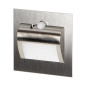 DRACO LED NY 1,5W, infälld trappbelysning, 12VDC, 30lm, 3000K, satin, rörelse- och skymningssensor