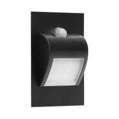 DRACO LED NY 1,5W, infälld trappbelysning, 12VDC, 30lm, 4000K, svart, rörelse- och skymningssensor | HandlaSmidigt.se