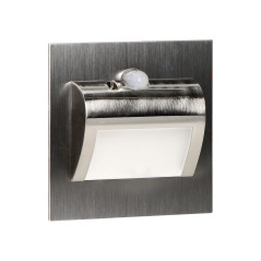 DRACO LED NY 1,5W, infälld trappbelysning, 12VDC, 30lm, 4000K, satin, rörelse- och skymningssensor | HandlaSmidigt.se