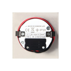 DRACO LED NY 1,5W, infälld trappbelysning, 12VDC, 30lm, 4000K, satin, rörelse- och skymningssensor | HandlaSmidigt.se