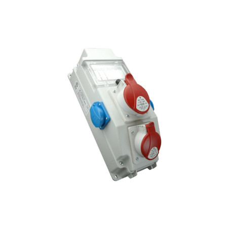 Fördelare 1x32A/5P 1x16A/5P 2x250V, fönster