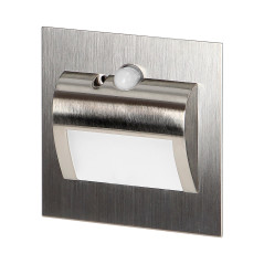 DRACO LED NY 1,5W, infälld trappbelysning, 12VDC, 30lm, 6000K, satin, rörelse- och skymningssensor | HandlaSmidigt.se