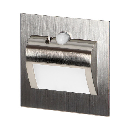 DRACO LED NY 1,5W, infälld trappbelysning, 12VDC, 30lm, 6000K, satin, rörelse- och skymningssensor