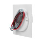 TRACO LED 1,5W, infälld trappbelysning, 12VDC, 30lm, 3000K, vit, innovativ monteringsmetod