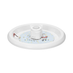 ZONDA LED NÖDLJUS 12W/1,2W, taklampa med rörelsesensor, 800lm/80lm, IP20, 4000K, mjölkfärgad polykarbonat, vit |…