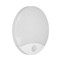 VIRAZON LED 15W, taklampa med rörelsesensor, 1050lm, IP44, 4000K, mjölkfärgad polykarbonat, vit | HandlaSmidigt.se