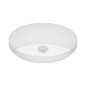 VIRAZON LED 15W, taklampa med rörelsesensor, 1050lm, IP44, 4000K, mjölkfärgad polykarbonat, vit