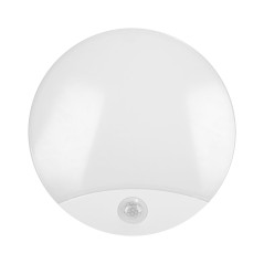 VIRAZON LED 15W, taklampa med rörelsesensor, 1050lm, IP44, 4000K, mjölkfärgad polykarbonat, vit | HandlaSmidigt.se