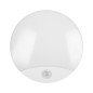 VIRAZON LED 15W, taklampa med rörelsesensor, 1050lm, IP44, 4000K, mjölkfärgad polykarbonat, vit