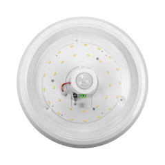 ZONDA LED 16W, taklampa med rörelsesensor, 1100lm, IP20, 4000K, mjölkfärgad polykarbonat, vit | HandlaSmidigt.se