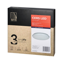 CERS LED 22W, takplafondbelysning, 2000lm, IP65, 4000K, mjölkaktig polykarbonat, vit | HandlaSmidigt.se