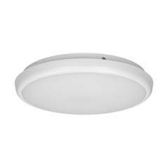 CERS LED 16W, taklampa, 1300lm, IP65, 4000K, mjölkig polykarbonat, vit