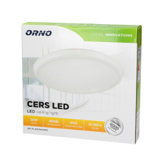 CERS LED 16W, taklampa, 1300lm, IP65, 4000K, mjölkig polykarbonat, vit | HandlaSmidigt.se