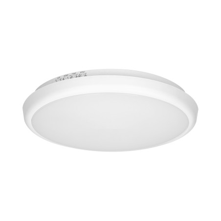 CERS LED 16W, taklampa med rörelsedetektor, 1300lm, IP65, 4000K, mjölkig polykarbonat, vit, dimningsfunktion | HandlaSmidigt.se