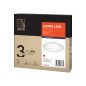 LAPIS LED 12W, taklampa, 800lm, IP65, 4000K, IK10, mjölkig polykarbonat, vit