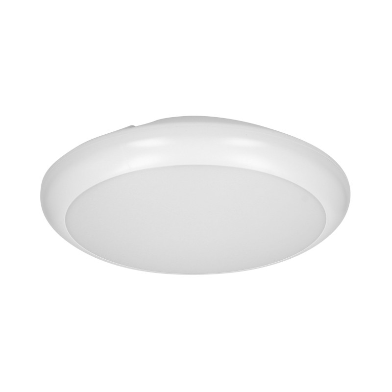 LAPIS LED 12W, takplafondbelysning med mikrovågsrörelsesensor, 800lm, IP65, 4000K, IK10, mjölkig polykarbonat, vit
