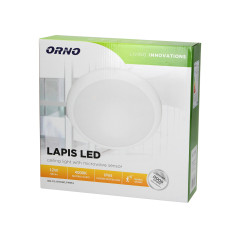 LAPIS LED 12W, takplafondbelysning med mikrovågsrörelsesensor, 800lm, IP65, 4000K, IK10, mjölkig polykarbonat, vit |…