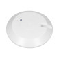 LAPIS LED 12W, takplafondbelysning med mikrovågsrörelsesensor, 800lm, IP65, 4000K, IK10, mjölkig polykarbonat, vit