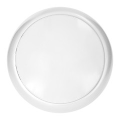 KOKO armatur med 2xE27 med en mikrovågssensor för rörelse, 2x40W, vit polypropylen, matt polykarbonat skärm, IP44, IK10. |…
