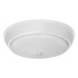 KOKO armatur med 2xE27 med PIR-rörelsesensor, 2x40W, vit polypropylen, matt polykarbonatkupa, IP44, IK10