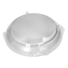 KOKO armatur med 2xE27 med PIR-rörelsesensor, 2x40W, vit polypropylen, matt polykarbonatkupa, IP44, IK10 | HandlaSmidigt.se