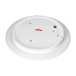LUBA armatur med 3xE27 med en mikrovågssensor för rörelse, max effekt 3x60W, vit-stål, mattglas skärm, IP44.