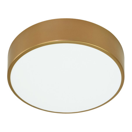 Denna taklampa har 4xE27, 4x24W, guld stål, matt glas skärm, IP20, diameter 500 mm. | HandlaSmidigt.se