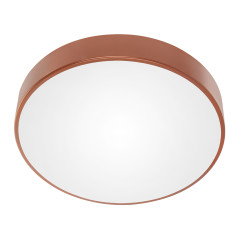 Denna taklampa har 6xE27, 6x24W, kopparstål, matt glas skärm, IP20, Ø 800.