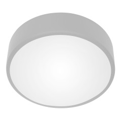 Denna LED-taklampa, 24W, 4000K, 2750lm, grå stål, matt glas skärm, IP20, Ø 300 | HandlaSmidigt.se