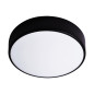Denna LED-taklampa, 43W, 4000K, 4750lm, svart stål, matt glas skärm, IP20, Ø 400.