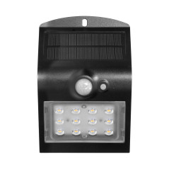 SILOE LED 1,5W, solcellslampa med rörelsesensor 120 grader, 190lm, IP65, 4000K, 1200mAh, dubbel ljuskälla, svart |…