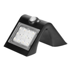SILOE LED 1,5W, solcellslampa med rörelsesensor 120 grader, 190lm, IP65, 4000K, 1200mAh, dubbel ljuskälla, svart |…