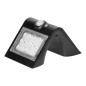 SILOE LED 1,5W, solcellslampa med rörelsesensor 120 grader, 190lm, IP65, 4000K, 1200mAh, dubbel ljuskälla, svart