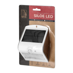 SILOE LED 1,5W, solcellslampa med rörelsesensor 120 grader, 190lm, IP65, 4000K, 1200mAh, dubbel ljuskälla, vit |…