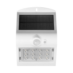 SILOE LED 1,5W, solcellslampa med rörelsesensor 120 grader, 190lm, IP65, 4000K, 1200mAh, dubbel ljuskälla, vit |…