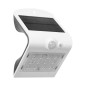 SILOE LED 1,5W, solcellslampa med rörelsesensor 120 grader, 190lm, IP65, 4000K, 1200mAh, dubbel ljuskälla, vit