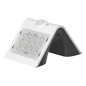 SILOE LED 1,5W, solcellslampa med rörelsesensor 120 grader, 190lm, IP65, 4000K, 1200mAh, dubbel ljuskälla, vit