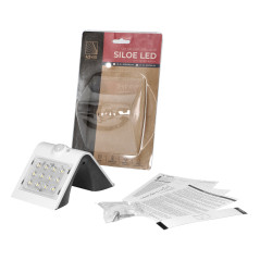 SILOE LED 1,5W, solcellslampa med rörelsesensor 120 grader, 190lm, IP65, 4000K, 1200mAh, dubbel ljuskälla, vit |…